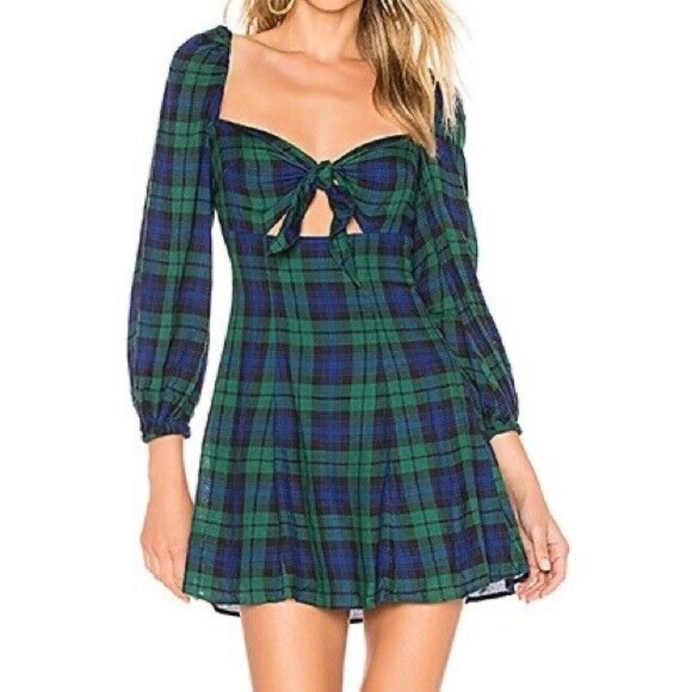 Majorelle Marchesa Mini Dress plaid size small